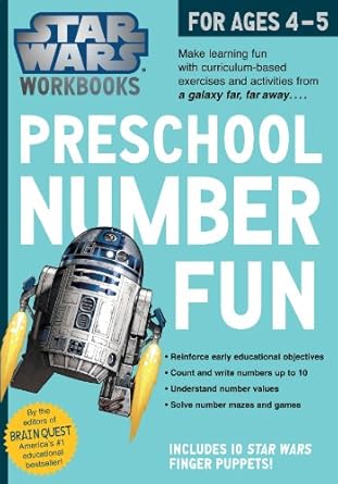 star wars workbook preschool number fun 1st edition workman publishing 0761178023, 978-0761178026