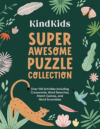 kindkids super awesome puzzle collection over 100 activities including crosswords word searches match games