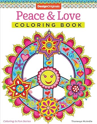 peace and love coloring book 30 far out 60s inspired beginner friendly creative art activities from thaneeya