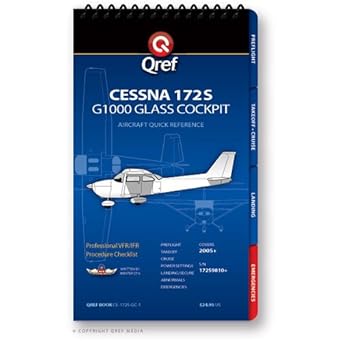 cessna 172s g1000 qref book checklist book 1st edition jason clemens 160786424x, 978-1607864240