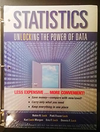 statistics binder ready version unlocking the power of data 1st edition robin h lock ,patti frazer lock ,kari