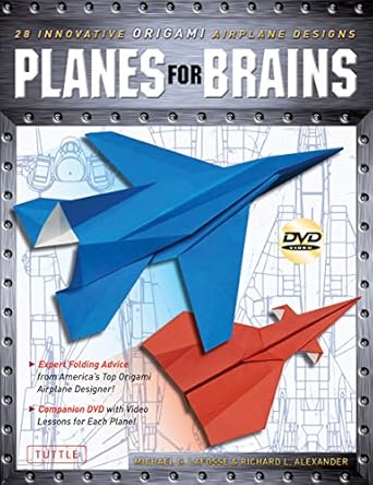 planes for brains 28 innovative origami airplane designs origami book with dvd 28 projects 1st edition