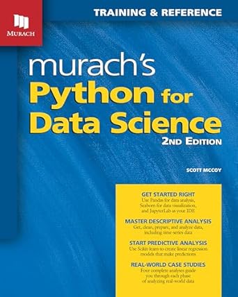 murachs python for data science training and reference 2nd edition scott mccoy 1943873178, 978-1943873173