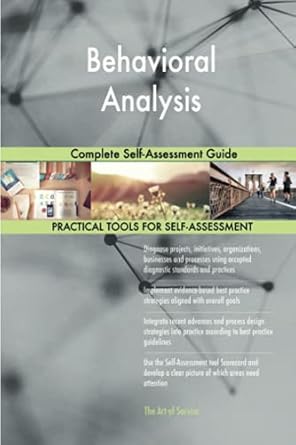 behavioral analysis complete self assessment guide 1st edition gerardus blokdyk 0655422013, 978-0655422013
