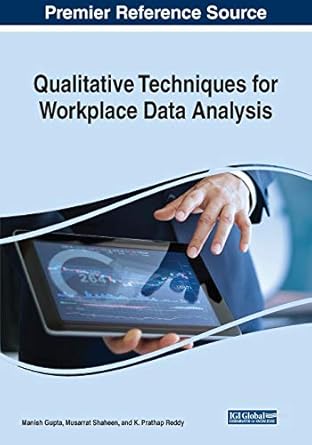 qualitative techniques for workplace data analysis 1st edition manish gupta ,musarrat shaheen ,k prathap