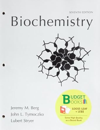 loose leaf version for biochemistry 7th edition jeremy m berg ,john l tymoczko ,lubert stryer 1429273968,
