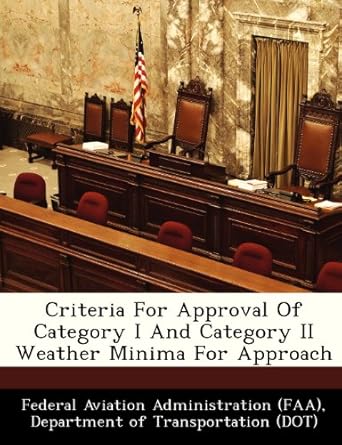 criteria for approval of category i and category ii weather minima for approach 1st edition d federal