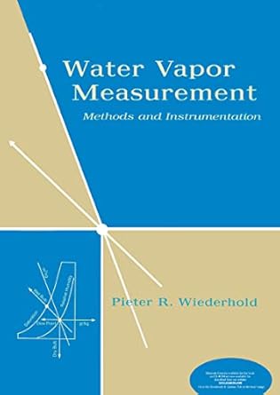 water vapor measurement methods and instrumentation 1st edition pieter r wiederhold 0824793196, 978-0824793197