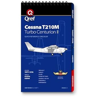 cessna 210m turbo centurion qref checklist book 1st edition jason clemens 1607864622, 978-1607864622