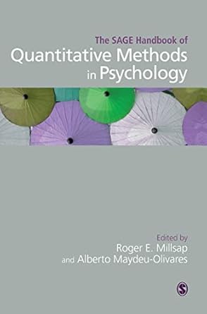 the sage handbook of quantitative methods in psychology 1st edition roger e millsap ,alberto maydeu olivares