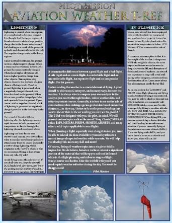 aviation weather trifold 1st edition pilot mission llc 1937779017, 978-1937779016