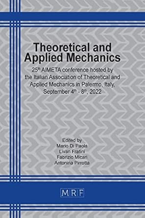 theoretical and applied mechanics aimeta 2022 1st edition mario di paola ,livan fratini ,fabrizio micari