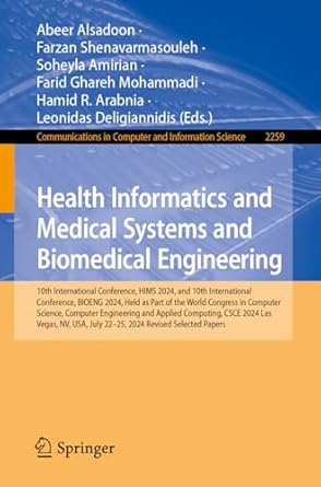 health informatics and medical systems and biomedical engineering 1st edition abeer alsadoon ,farzan