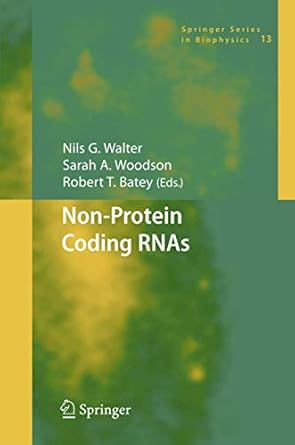 non protein coding rnas 1st edition nils walter ,sarah a woodson ,robert t batey 3642089801, 978-3642089800