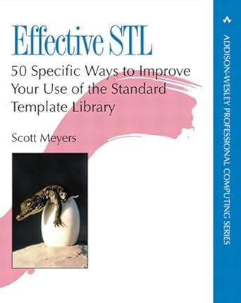 effective stl 50 specific ways to improve your use of the standard template library 1st edition scott meyers