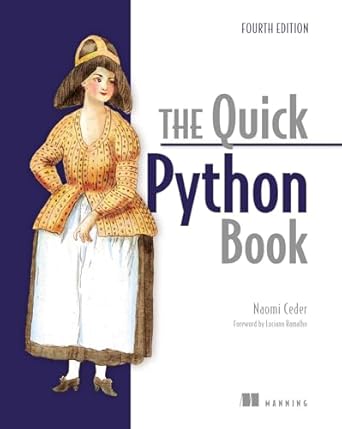 the quick python book 4th edition naomi ceder 1633436330, 978-1633436336