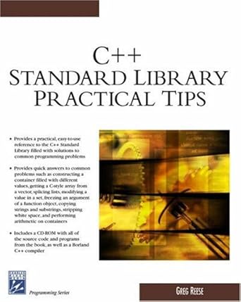 c++ standard library practical tips 1st edition greg reese 1584504005, 978-1584504009