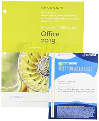 bundle new perspectives microsoft office 365 and office 2019 introductory loose leaf version + mindtap 1 term