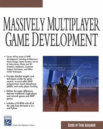 massively multiplayer game development 1st edition thor alexander 1584502436, 978-1584502432