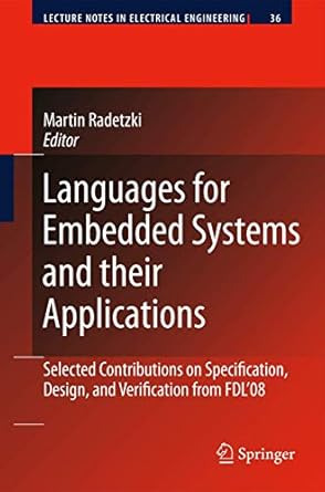 languages for embedded systems and their applications selected contributions on specification design and