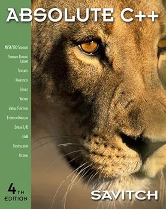 absolute c++ 4th edition walter savitch 0136083811, 978-0136083818