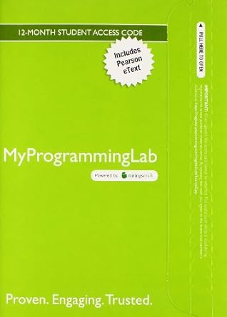 myprogramminglab with pearson etext access card for starting out with c++ from control structures through