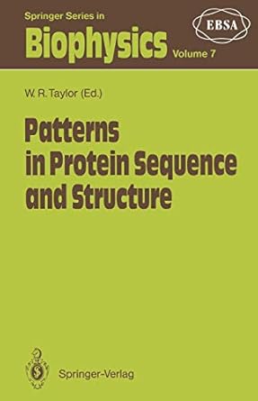 patterns in protein sequence and structure 1st edition william r taylor 3642766390, 978-3642766398