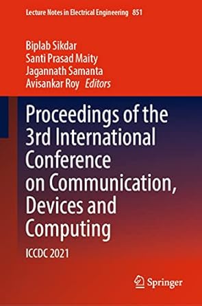 proceedings of the 3rd international conference on communication devices and computing iccdc 2021 1st edition