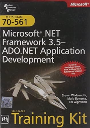 mcts self paced training kit microsoft net framework 3 5 ado net application development 1st edition et al