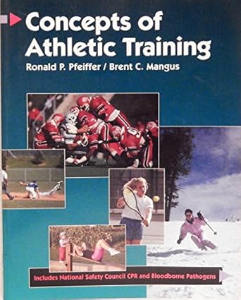 concepts of athletic training 1st edition ronald p pfeiffer 0867208392, 978-0867208399