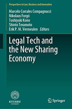 legal tech and the new sharing economy 1st edition compagnucci 981151349x, 978-9811513497