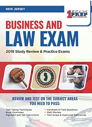 new jersey business and law exam 2019 study review and practice exams 1st edition one exam prep 1094758345,