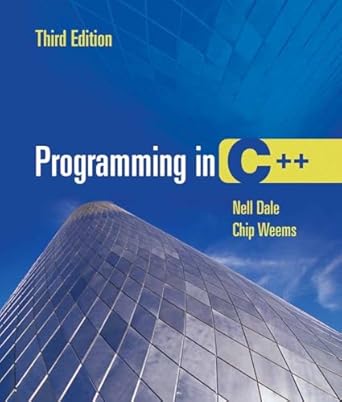 programming in c++ 3rd edition nell dale ,chip weems 0763732346, 978-0763732349