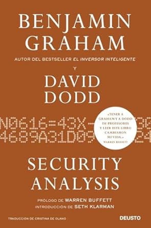 security analysis 1st edition benjamin graham ,cristina de olano 842343642x, 978-8423436422