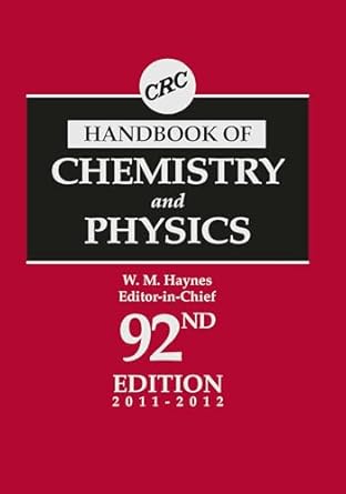 crc handbook of chemistry and physics 92nd edition william m haynes 1439855110, 978-1439855119