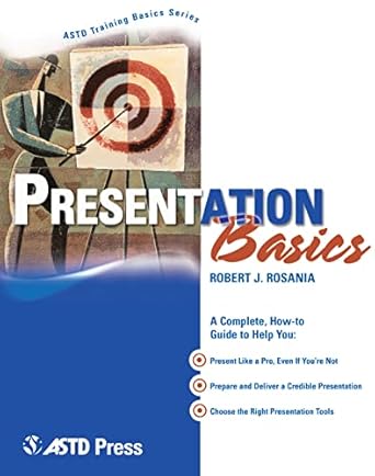 presentation basics 1st edition robert j rosania 1562863479, 978-1562863470
