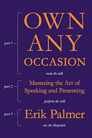 own any occasion mastering the art of speaking and presenting 1st edition erik palmer 1562866850,