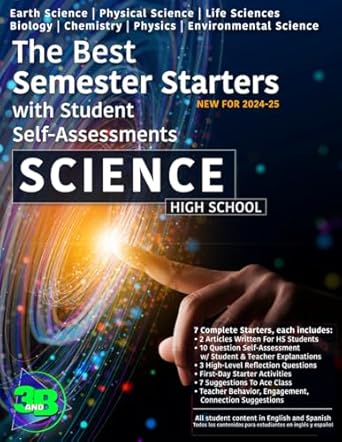 the best semester starters with student self assessments science 7 complete starters for earth science