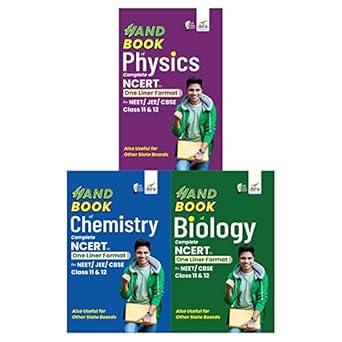 combo of handbooks of physics chemistry and biology for neet/ cbse class 11 and 12 complete ncert in one