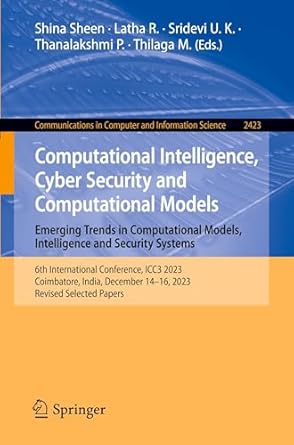 computational intelligence cyber security and computational models emerging trends in computational models