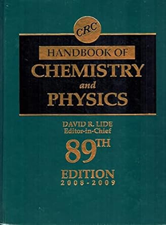 crc handbook of chemistry and physics 89th edition david r lide 142006679x, 978-1420066791
