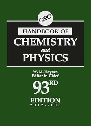 crc handbook of chemistry and physics 93rd edition william m haynes 1439880492, 978-1439880494