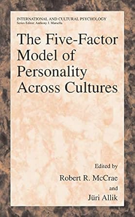 the five factor model of personality across cultures 2002nd edition robert r mccrae ,juri allik 0306473542,