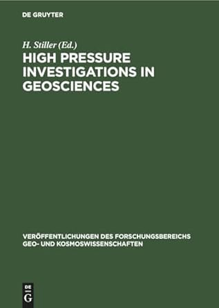 high pressure investigations in geosciences capg project 3 physical properties of mineral systems under