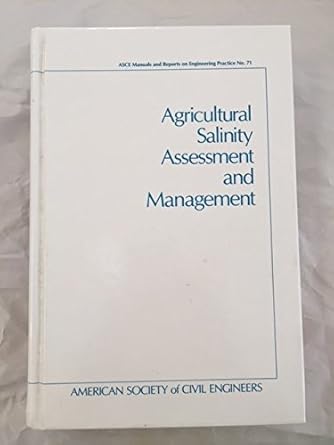 agricultural salinity assessment and management 1st edition kenneth k tanji 0872627624, 978-0872627628