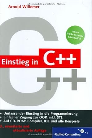 einstieg in c++ 3 auflage 1st edition arnold willemer 383621072x, 978-3836210720