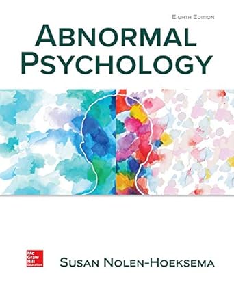 loose leaf abnormal psychology 8th edition susan nolen hoeksema 1260080463, 978-1260080469
