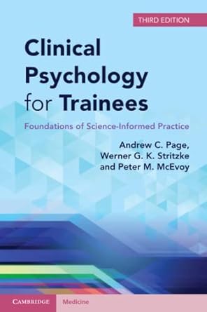 clinical psychology for trainees 3rd edition andrew c page 110845710x, 978-1108457101