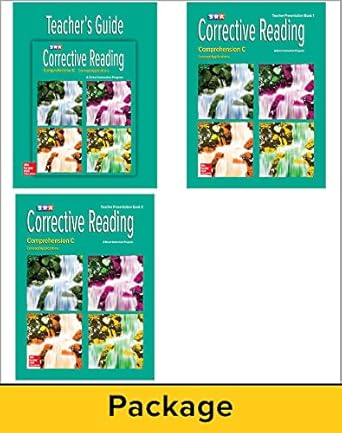 corrective reading comprehension level c teacher materials package 1st edition mcgraw hill 0076112012,