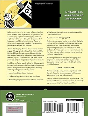 the art of debugging with gdb and ddd 1st edition norman matloff 159327002x, 978-1593270025